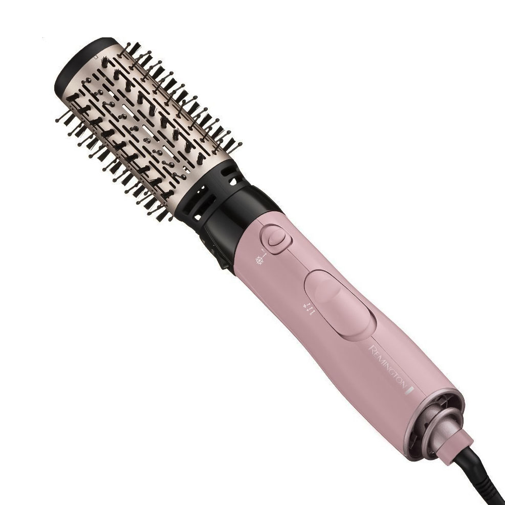 Фен-щітка для волосся Remington Coconut Smooth 2 насадки, чорно-рожевий (AS5901)